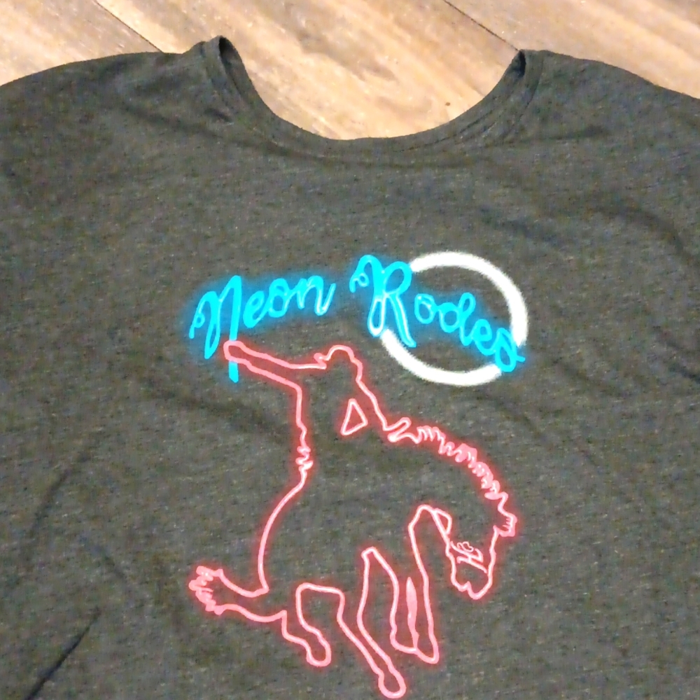 Hooey Ladies Charcoal Crew Neck short sleeve t-shirt size Large